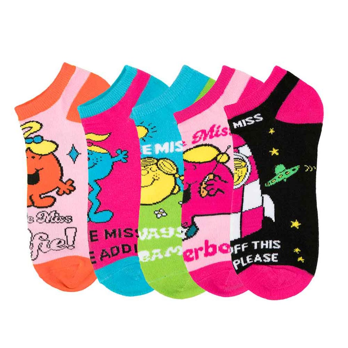 Picture of Little Miss Characters 5 Pair Ankle Socks