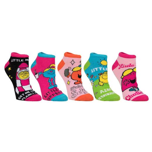 Picture of Little Miss Characters 5 Pair Ankle Socks