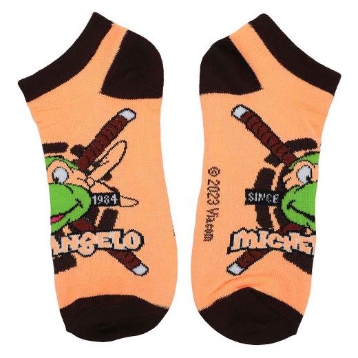 Picture of Teenage Mutant Ninja Turtles Retro Characters 5 Pair Ankle Socks