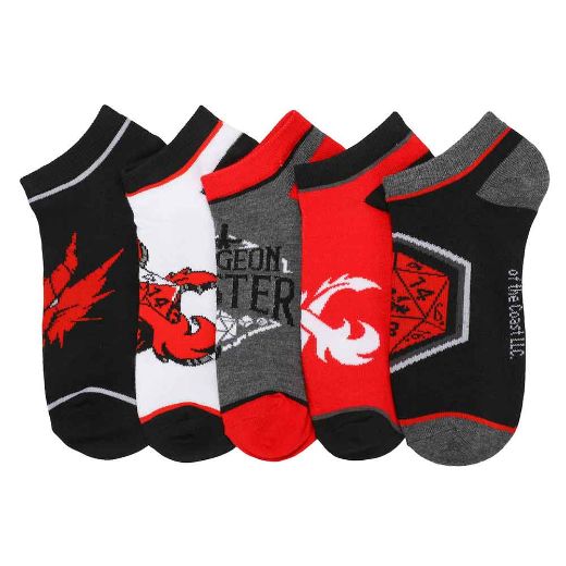Picture of Dungeons & Dragons Icon 5 Pair Ankle Socks