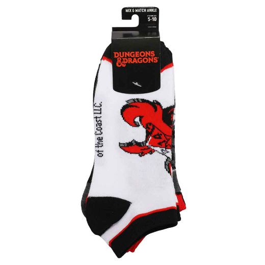 Picture of Dungeons & Dragons Icon 5 Pair Ankle Socks