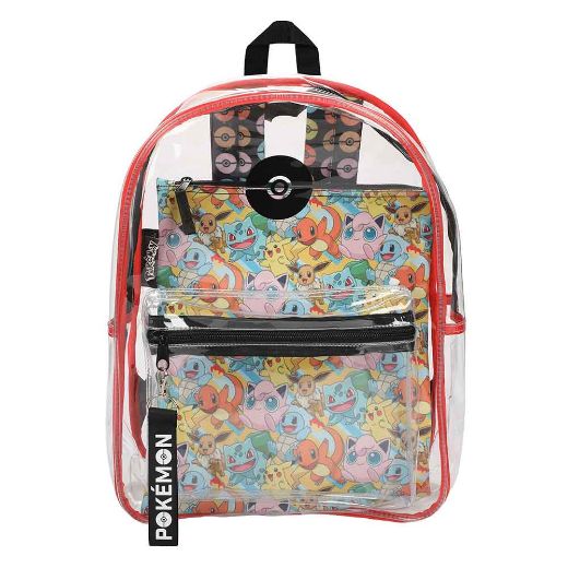 Picture of Pokemon Clear Vinyl Backpack & AOP Utility Case