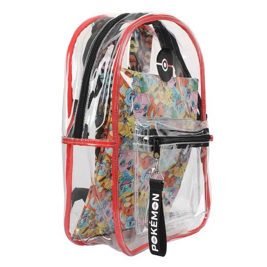 Picture of Pokemon Clear Vinyl Backpack & AOP Utility Case