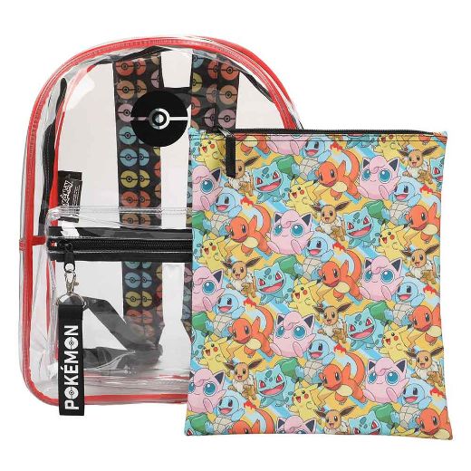 Picture of Pokemon Clear Vinyl Backpack & AOP Utility Case