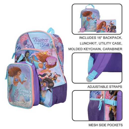 Picture of Disney The Little Mermaid 5 pc Youth Backpack Set