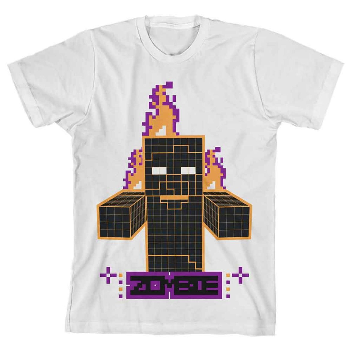 Picture of Minecraft Pixel Zombie Unisex Youth Tee