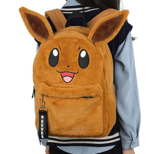 Picture of Pokemon Eevee 3D Faux Fur Laptop Backpack