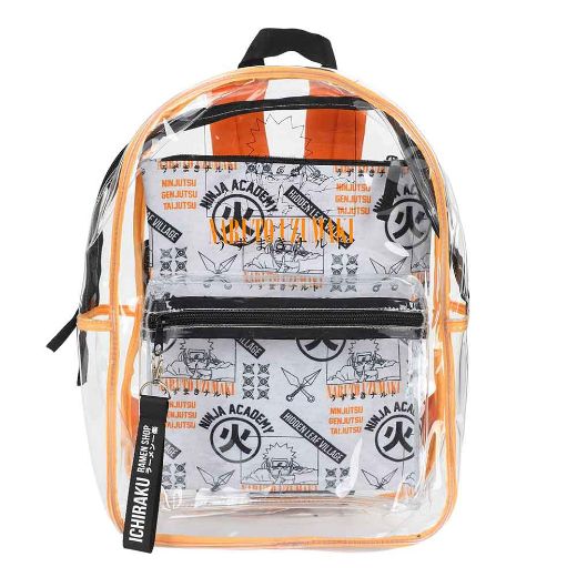 Picture of Naruto Uzumaki Clear Vinyl Backpack & AOP Utility Case
