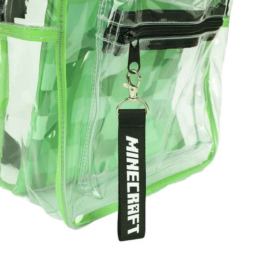Picture of Minecraft Creeper Clear Vinyl Backpack & AOP Utility Case