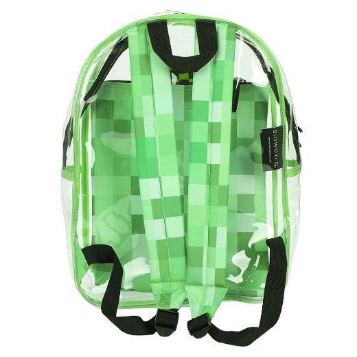 Picture of Minecraft Creeper Clear Vinyl Backpack & AOP Utility Case