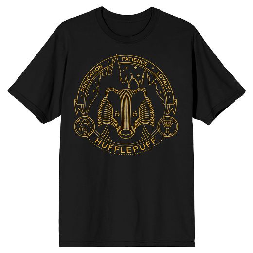 Picture of Harry Potter Hufflepuff Dedication Patience Loyalty Unisex Tee