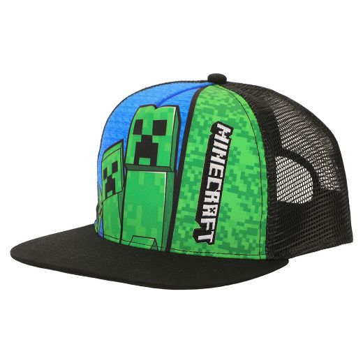 Picture of Minecraft Creeper Embroidered Youth Trucker