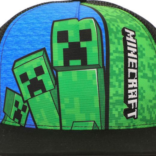 Picture of Minecraft Creeper Embroidered Youth Trucker