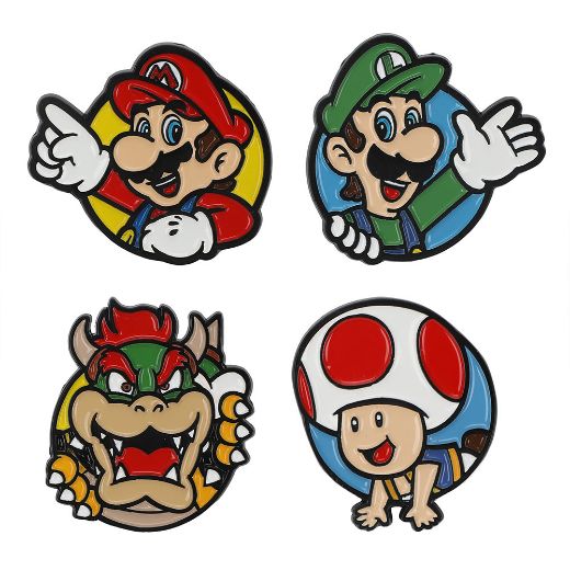 Picture of Super Mario, Luigi, Browser & Toad Lapel Pins