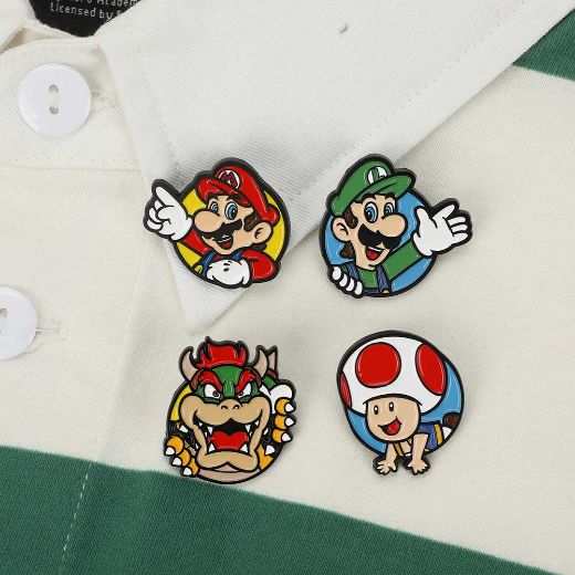 Picture of Super Mario, Luigi, Browser & Toad Lapel Pins