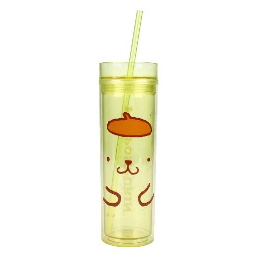 Picture of Pom Pom Purin 16 oz. Slim Plastic Travel Cup