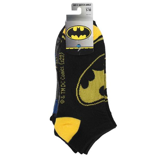Picture of DC Comics Batman Logo 5 Pair Ankle Socks