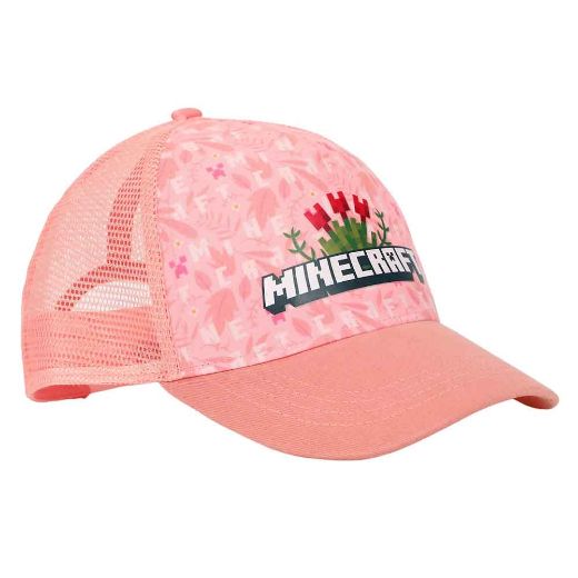 Picture of Minecraft Rose Bush Pink Youth Trucker