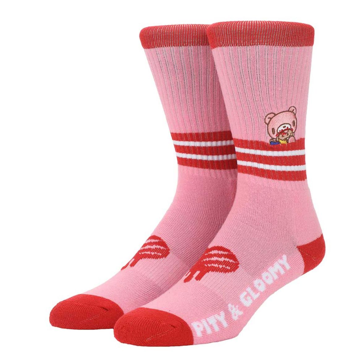 Picture of Gloomy Bear Peek-a-boo Embroidered Crew Socks