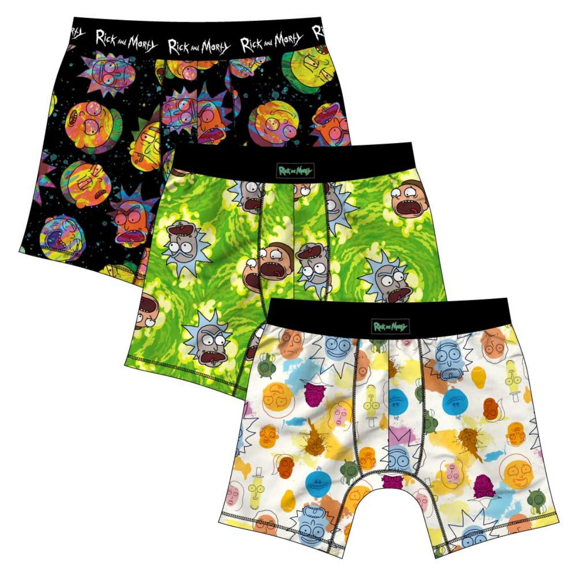 Picture of Rick & Morty AOP Adult 3 pc. Boxer Briefs