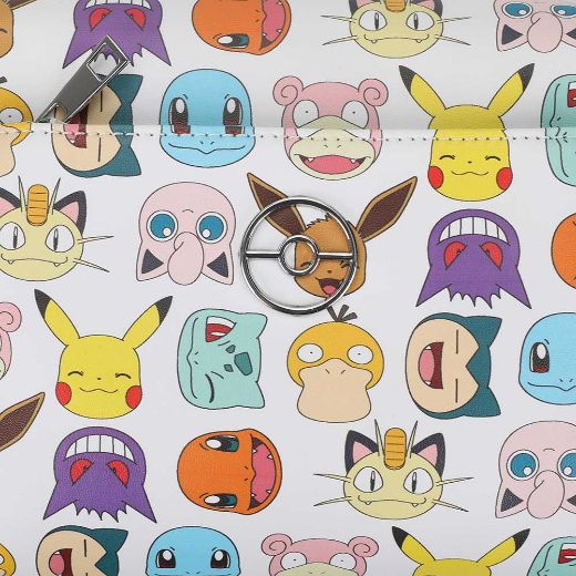 Picture of Pokemon Faces Metal Badge Crossbody