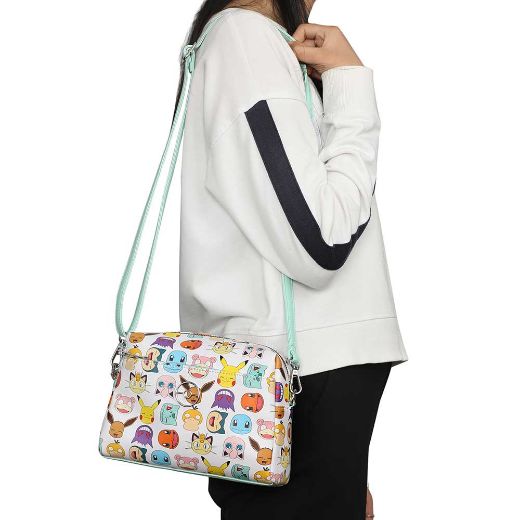 Picture of Pokemon Faces Metal Badge Crossbody