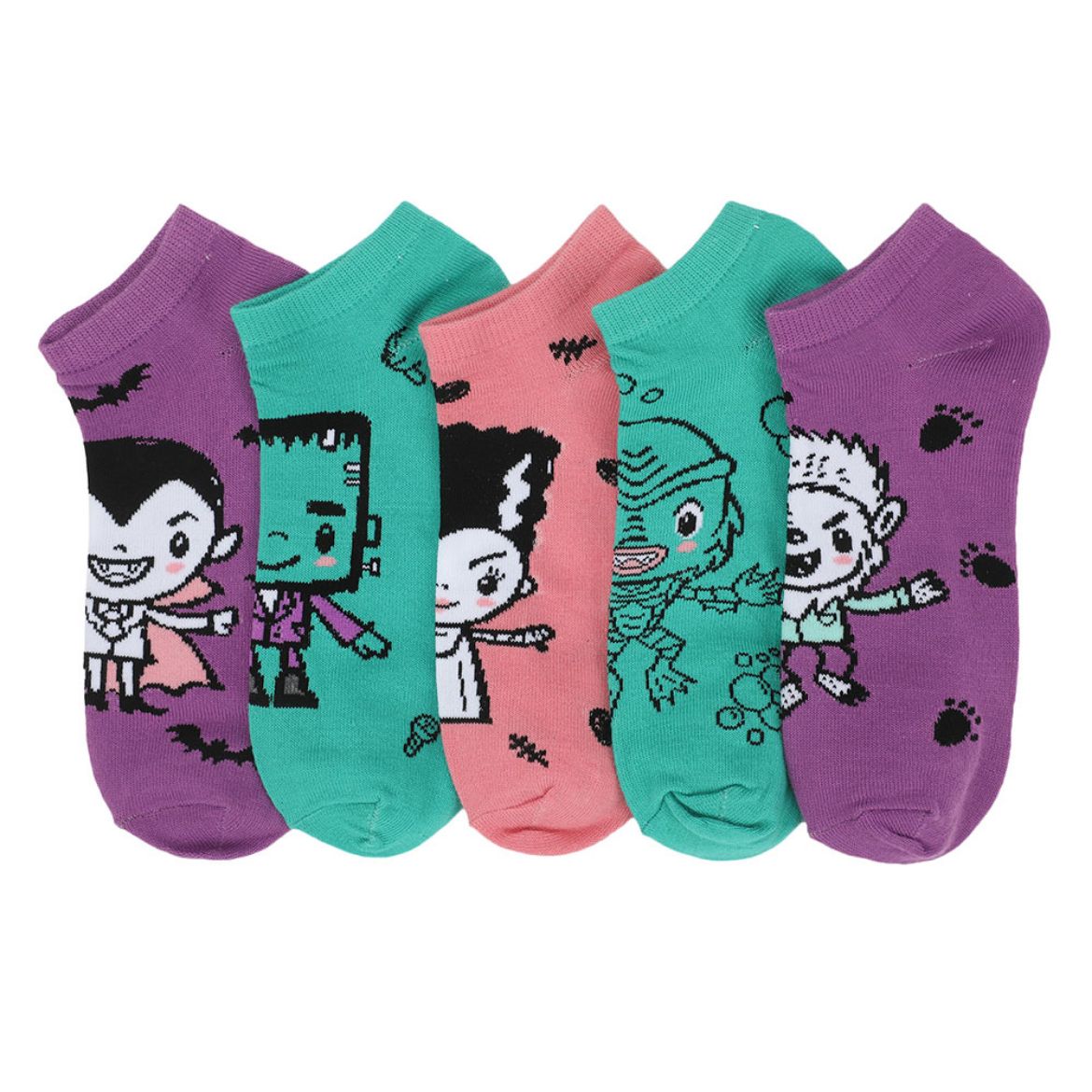 Picture of Universal Monsters Chibi 5 Pair Ankle Socks