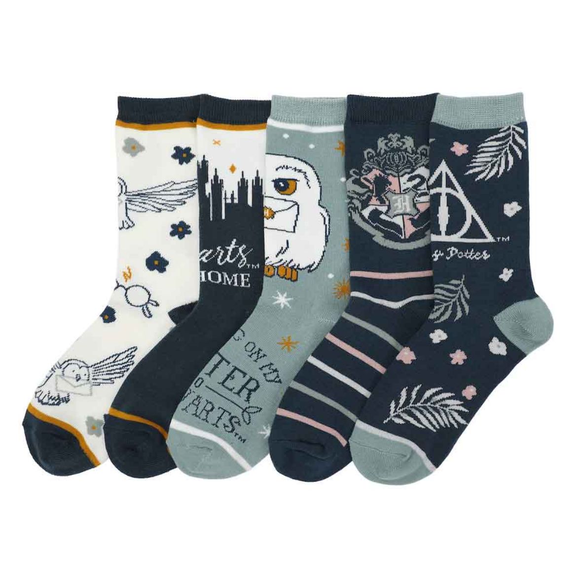 Picture of Harry Potter Icons Women's 5 Pair Crew Socks 