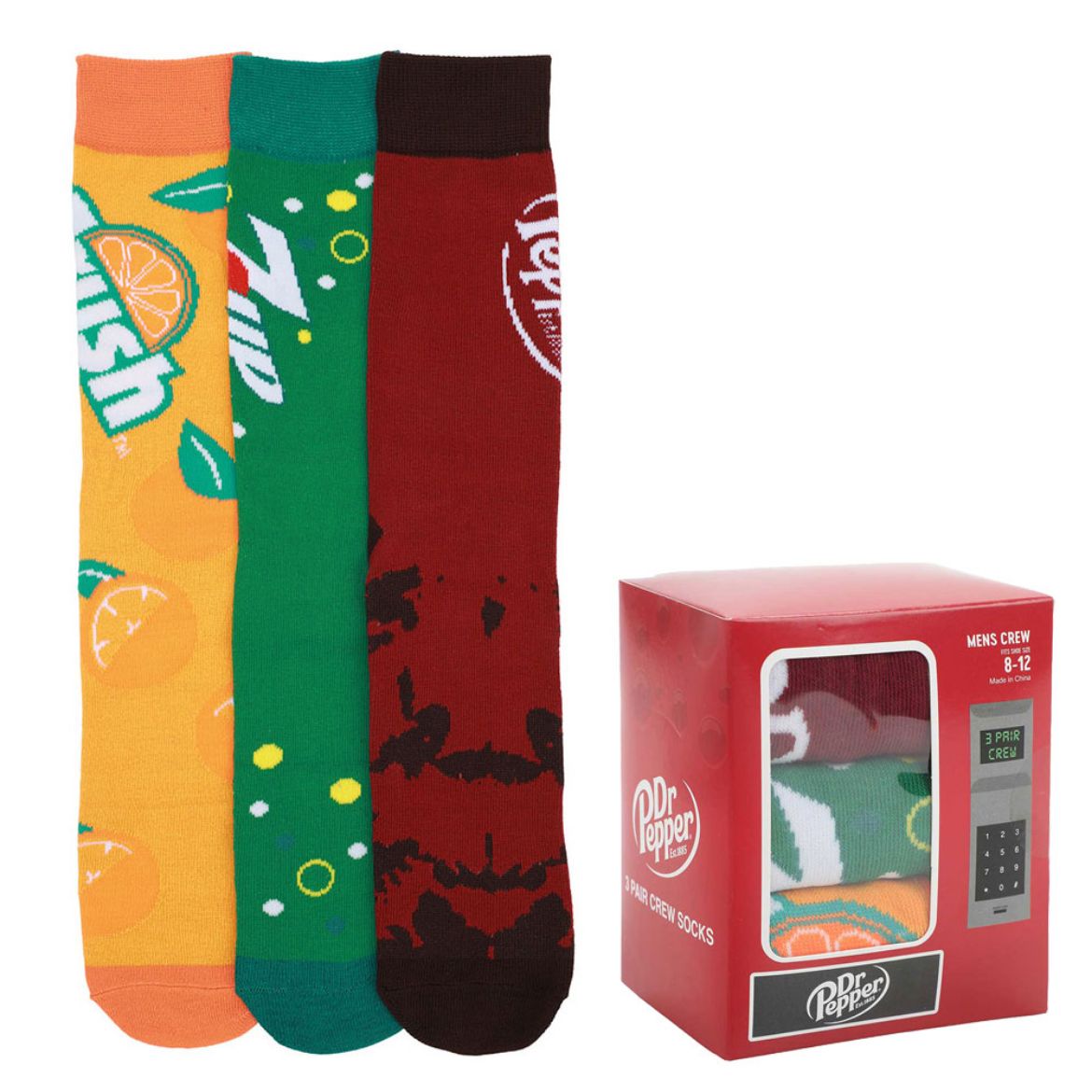 Picture of Dr. Pepper, 7UP & Crush 3 Pair Crew Box Set