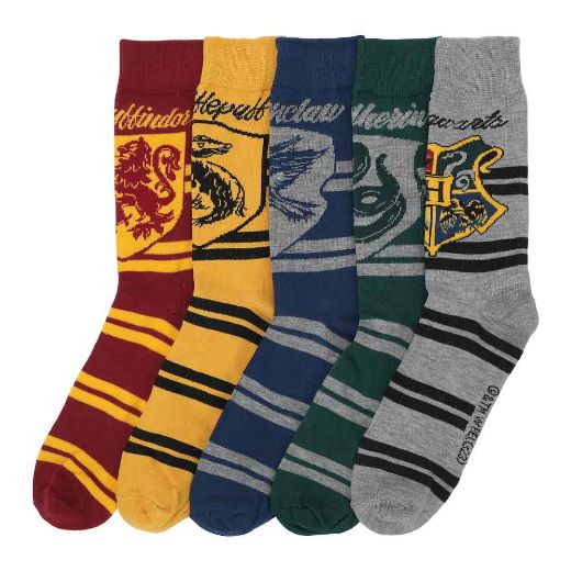 Picture of Harry Potter House Crests 5 Pair Crew Socks 