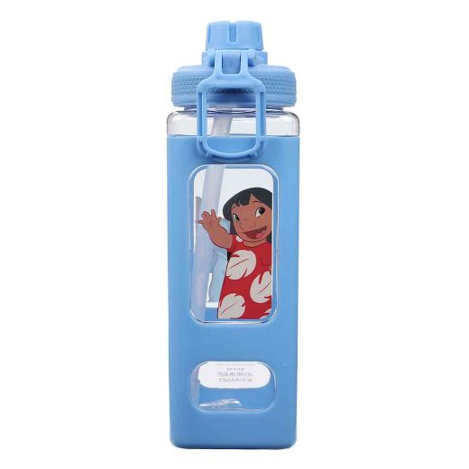 Picture of Disney Lilo & Stitch 24 oz. Square Silicone Sleeve Water Bottle