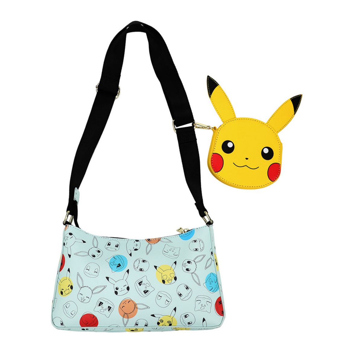 Picture of Pokemon Pikachu AOP Crossbody & Coin Purse