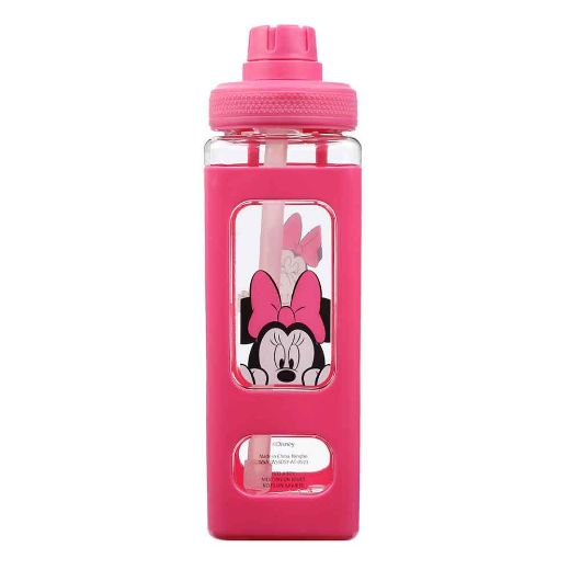 Picture of Disney Minnie Mouse 24 oz. Square Silicone Sleeve Water Bottle