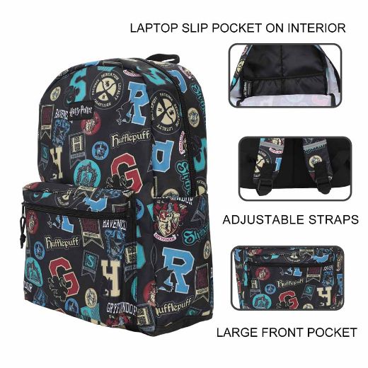 Picture of Harry Potter House Icons AOP Laptop Backpack