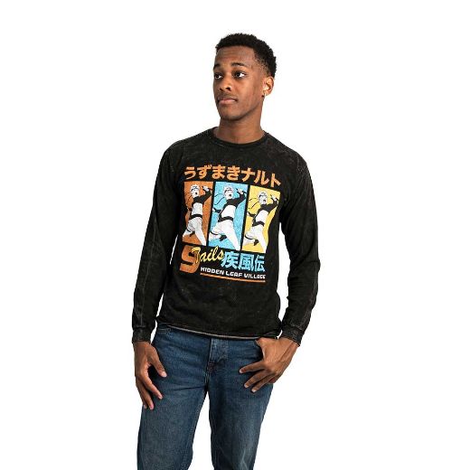 Picture of Naruto 9 Tails Washed Long Sleeve Unisex Pre-pack Tee