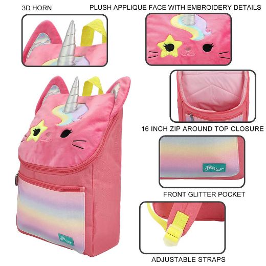 Picture of Squishmallows Sienna the Unicorn Cat Youth Backpack