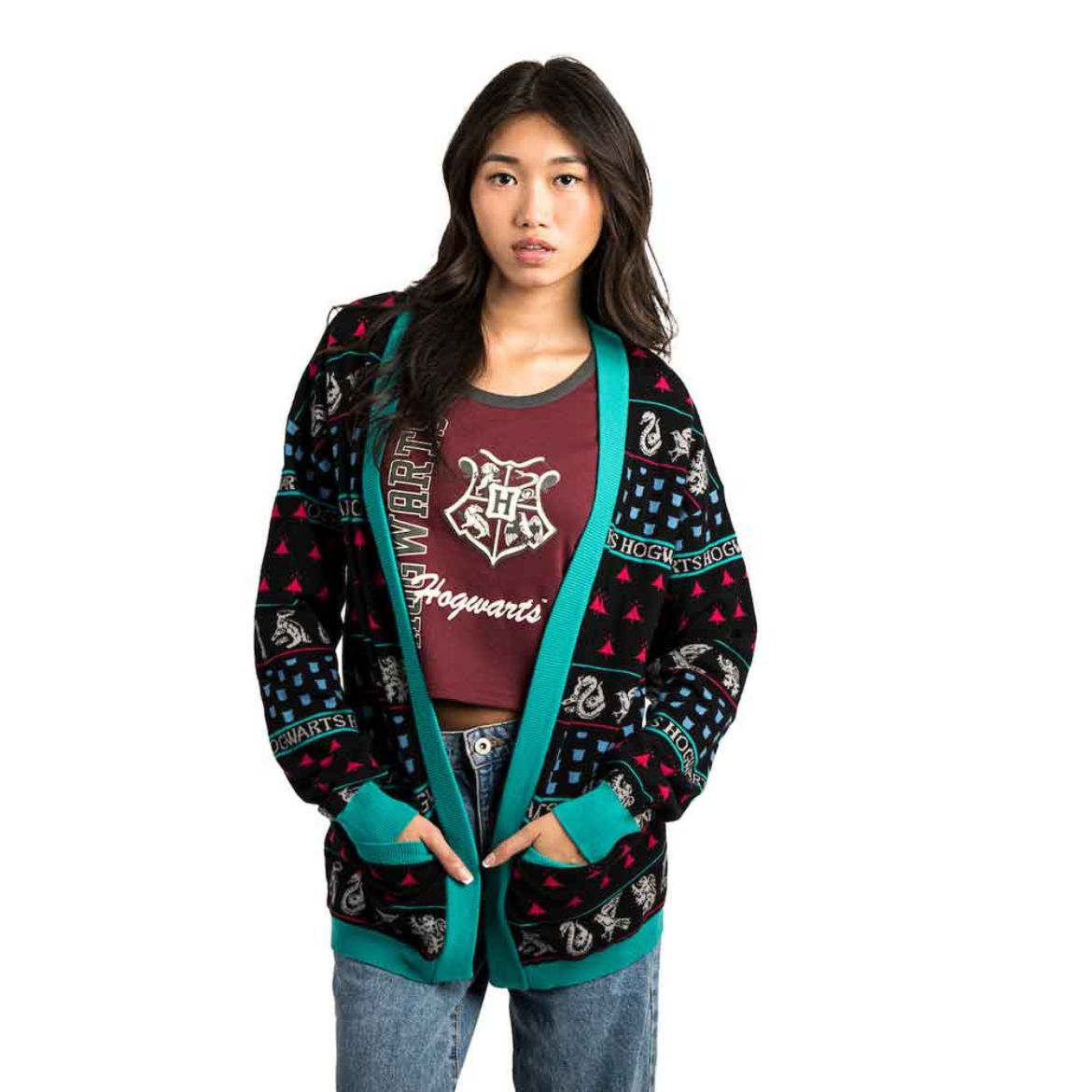 Picture of Harry Potter Hogwarts House Christmas Cardigan