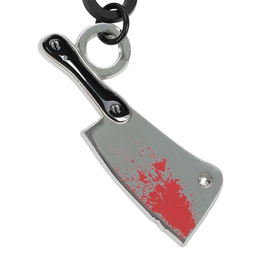 Picture of Friday the 13th Mask & Bloody Cleaver Keychain