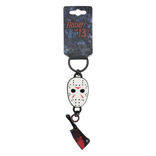 Picture of Friday the 13th Mask & Bloody Cleaver Keychain