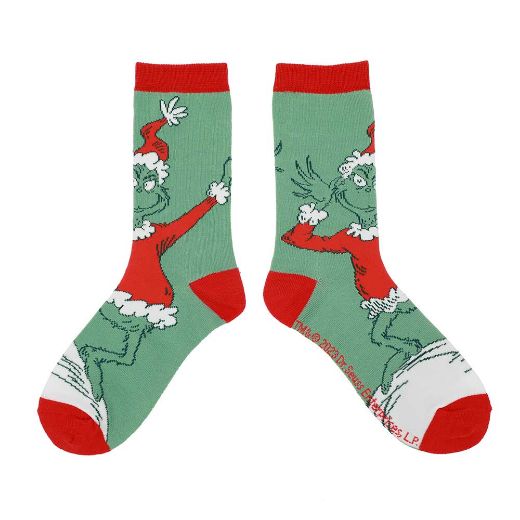 Picture of Dr. Seuss The Grinch Women's 5 Pair Crew Socks