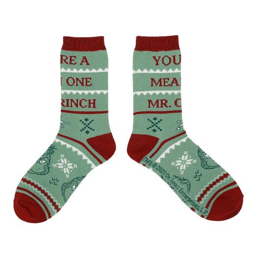 Picture of Dr. Seuss The Grinch Women's 5 Pair Crew Socks