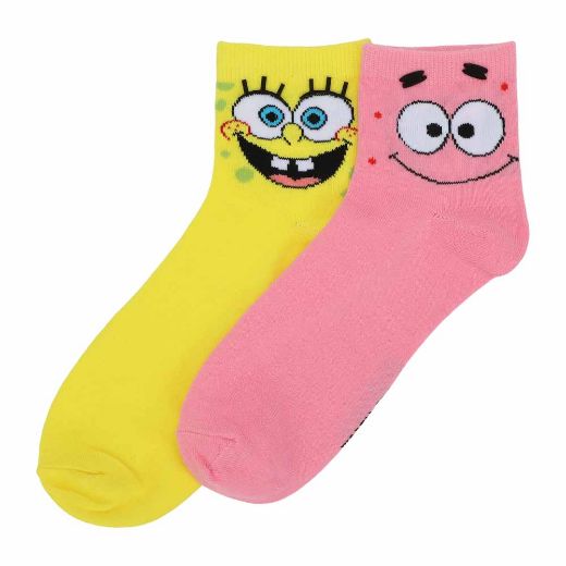 Picture of SpongeBob & Patrick Woman Quarter Crew 2 Pack Socks