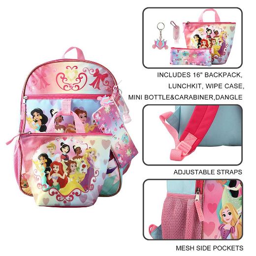 Picture of Disney Princess 5 pc Youth Backpack Set