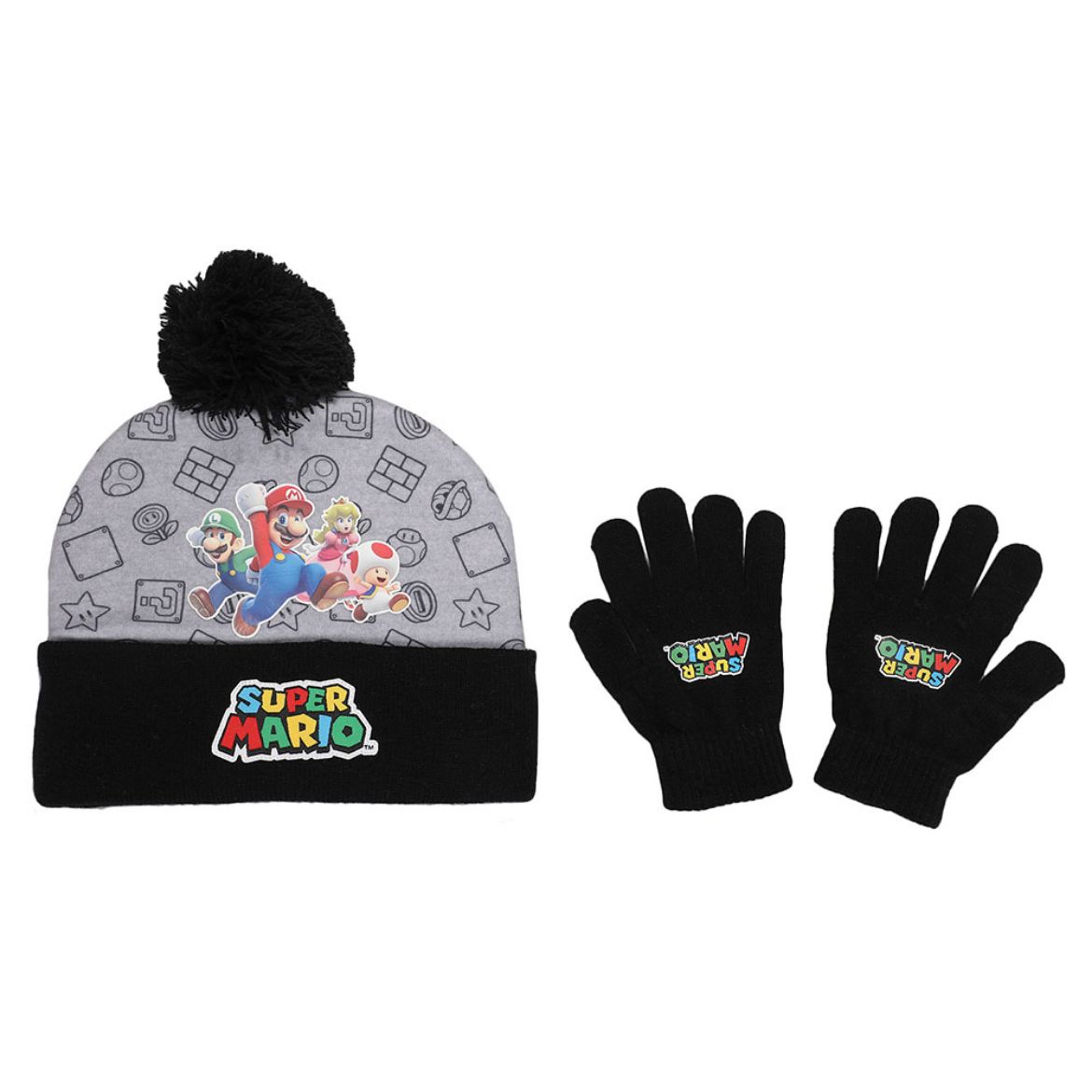 Picture of Super Mario Youth Beanie & Gloves Combo