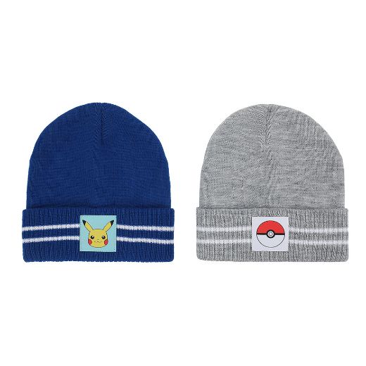 Picture of Pokemon Pikachu & Pokeball Youth 2 Pack Cuff Beanies