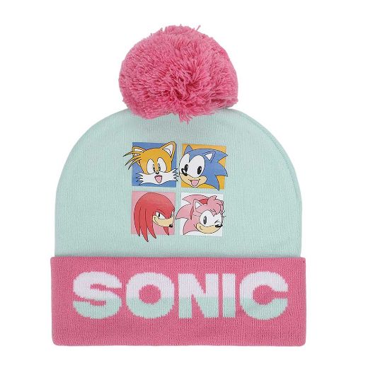 Picture of Sonic the Hedgehog Pink Youth Beanie & Gloves Combo