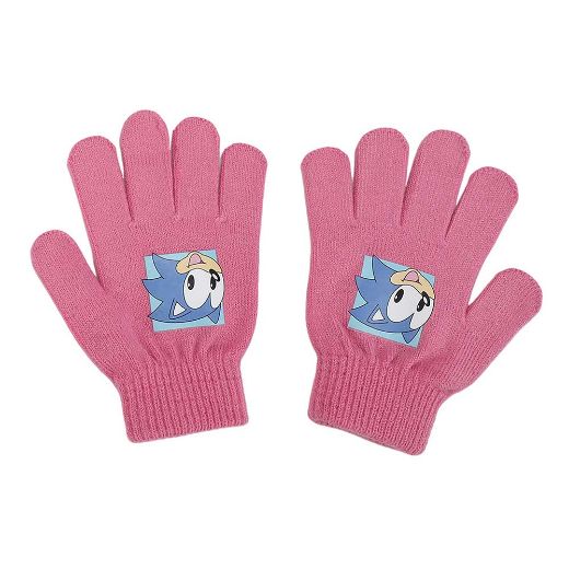 Picture of Sonic the Hedgehog Pink Youth Beanie & Gloves Combo