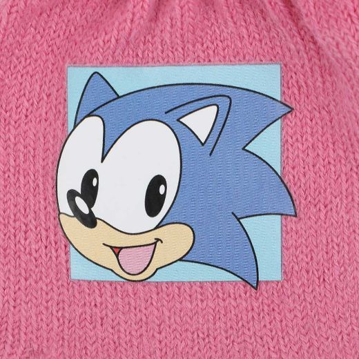 Picture of Sonic the Hedgehog Pink Youth Beanie & Gloves Combo