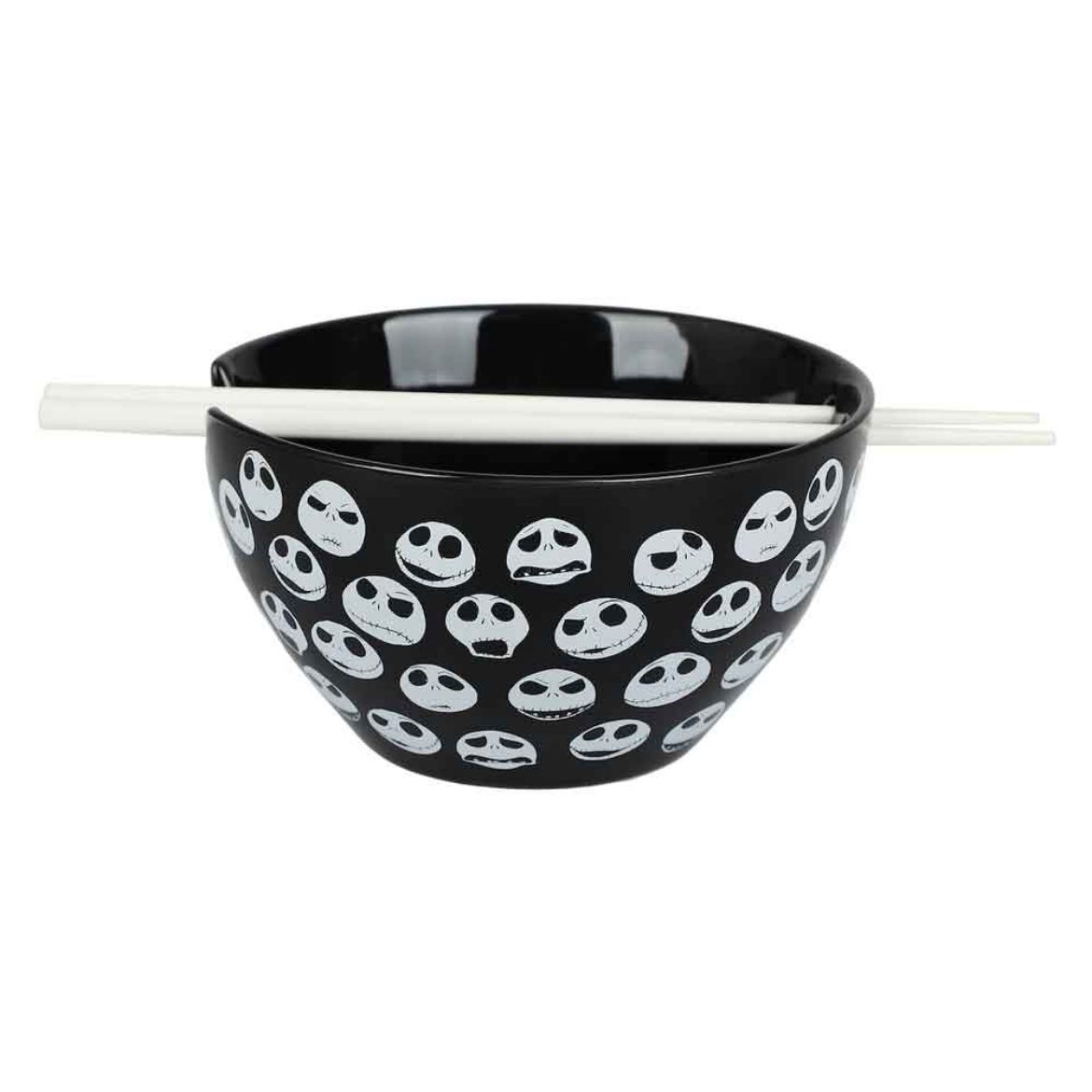 Picture of The Nightmare Before Christmas Jack 20 oz. Ceramic Ramen Bowl with Chopsticks