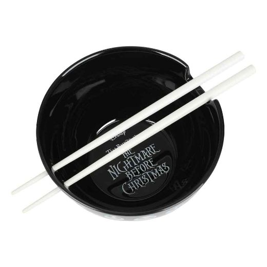 Picture of The Nightmare Before Christmas Jack 20 oz. Ceramic Ramen Bowl with Chopsticks